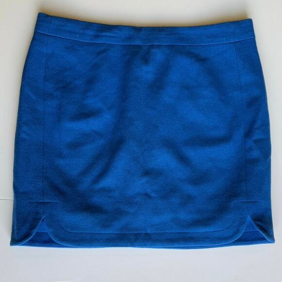 J. Crew Womens Wool Mini Skirt Royal Blue Size 6 - Picture 2 of 8